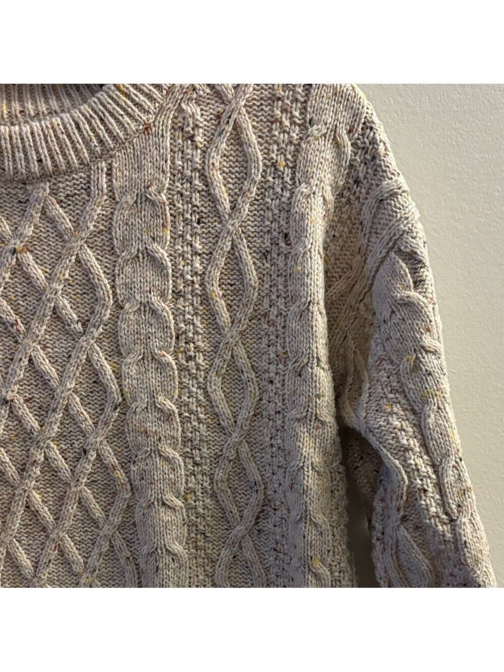 J. Crew Factory Textured Knit Sweater in Beige Speckled - Picture 4 of 5